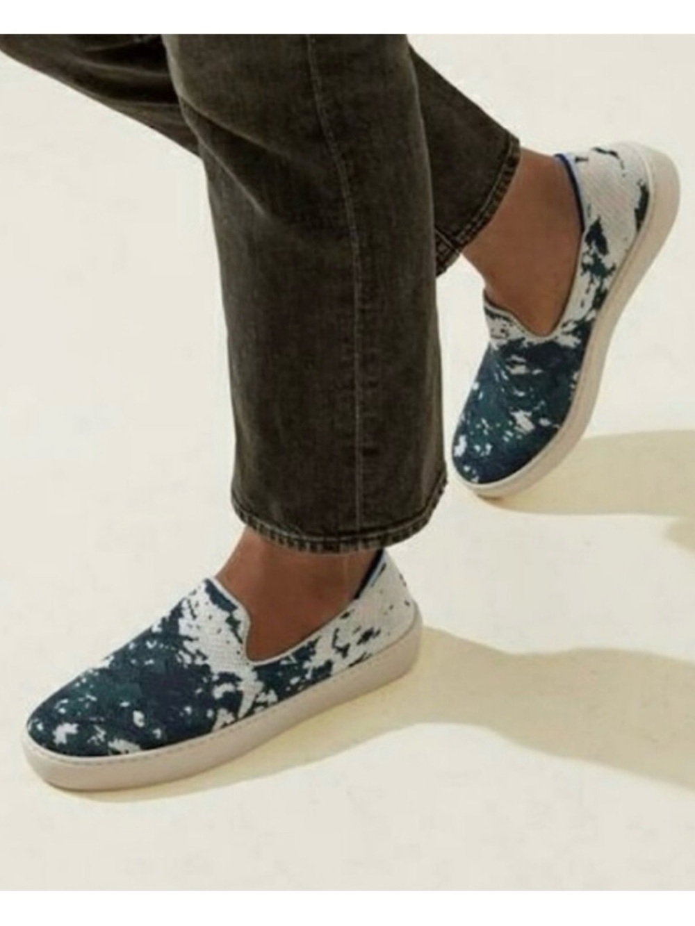 Rothy’s Slip-on Sneakers Sea Green Shibori 8.5